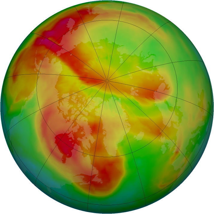 Arctic ozone map for 20 March 2015